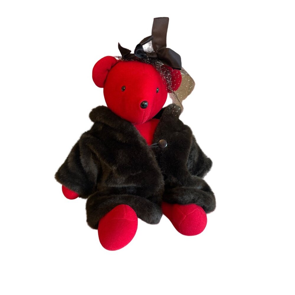 Lauren Bearcall 1983 North American Bear‎ Co. Red Plush Teddy Bear